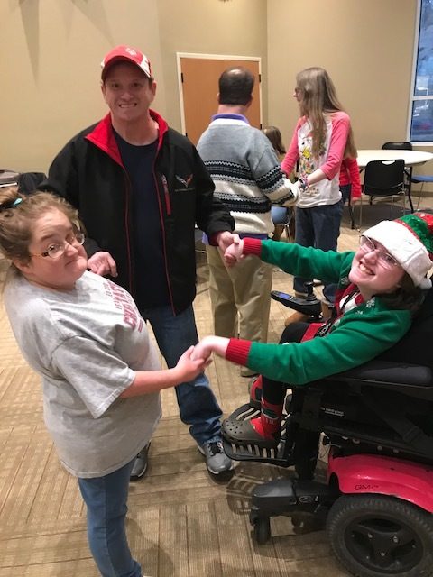Dance partners at the holiday dance